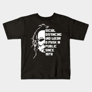 Michael Myers Horror Social Distancing mode Transparant Kids T-Shirt